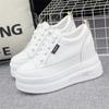 Casual Platform Trainers White Shoes Woman Height Increasing Shoes 10CM Heels Spring Autumn Wedges Breathable Women Sneakers Plus Size