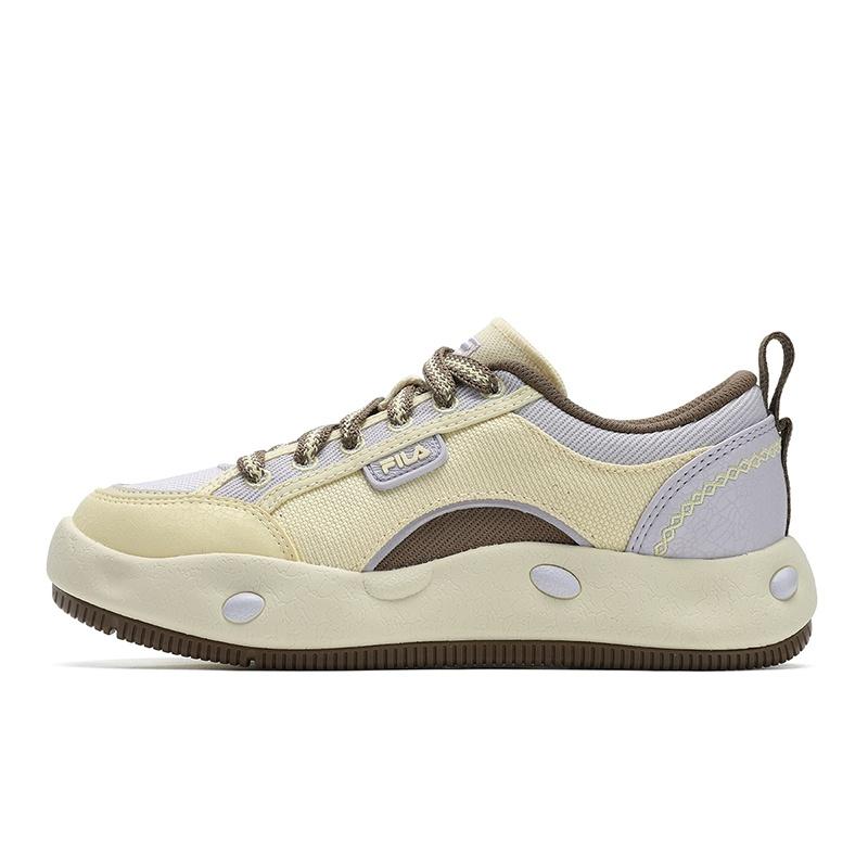 FILA COOKIES EC Cookie Shoes Lightweight Low top Canvas Shoes Women's Custard Purple F12W522315FDO