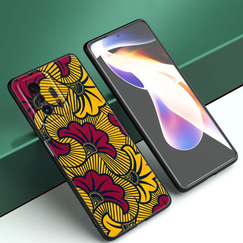 Эстетический чехол для телефона из африканского воска Fabic для Xiaomi Mi A2 8 9 SE Note 10 10T 11 12 Lite 9T 11T 12S 12T Pro A3 6X 12X, черный чехол