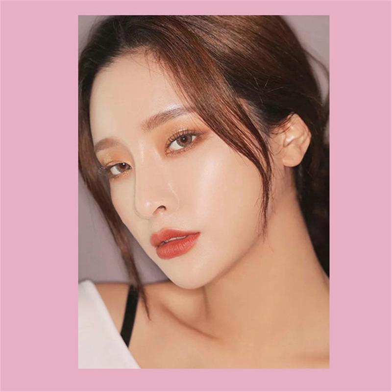 Tri-color Matte Shimmer Glitter Eye Shadow Palette Earth Color with Mirror with Brush Long-lasting Women Makeup Tools