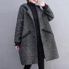 Large Size Women's Clothing Fat Sister Winter Loose Cocoon Hooded Coat Women's Long Velvet Thickened Coat