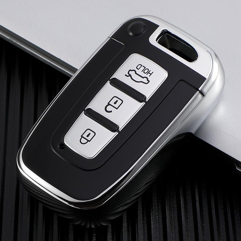 Soft TPU Car Key Cover Case Shell Fob For Hyundai Accent Elantra Solaris HB20 Veloster SR IX35 I30 for KIA RIO K2 K3 Sportage Accessories