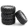 RC Crawler Rubber Tires RC Car Tires with Wheel Rims Replacement for 1/10 Traxxas TRX4  Axial