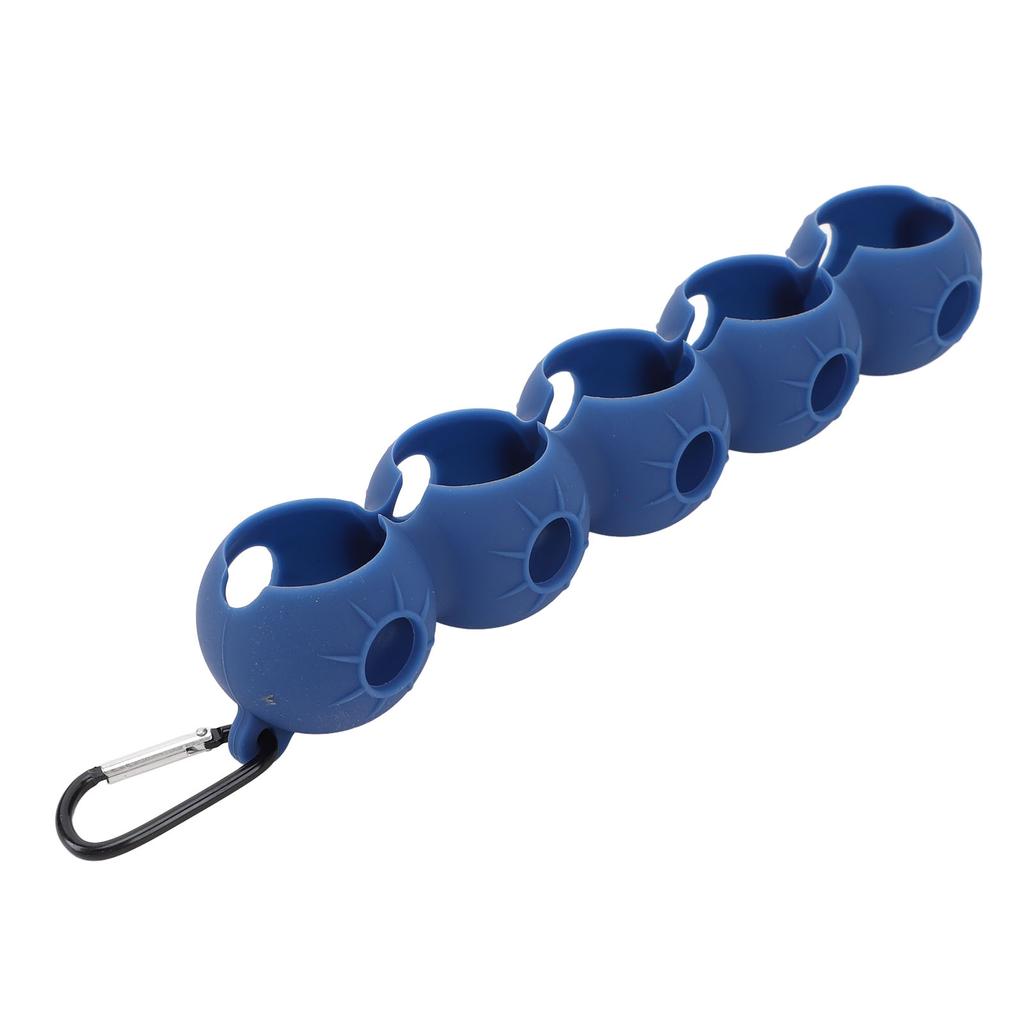 Golf Ball Holder with Hanging Clip Buckle Soft Silicone Protective Portable Golf Ball Storage Cover