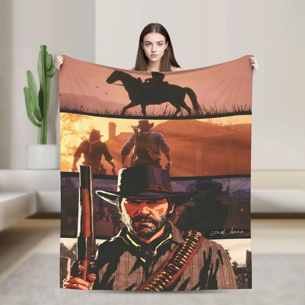 Плед Arthur Morgan Ультрамягкий Плед-покрывало для кровати 50x60 дюймов Различные размеры Пледы и одеяла
