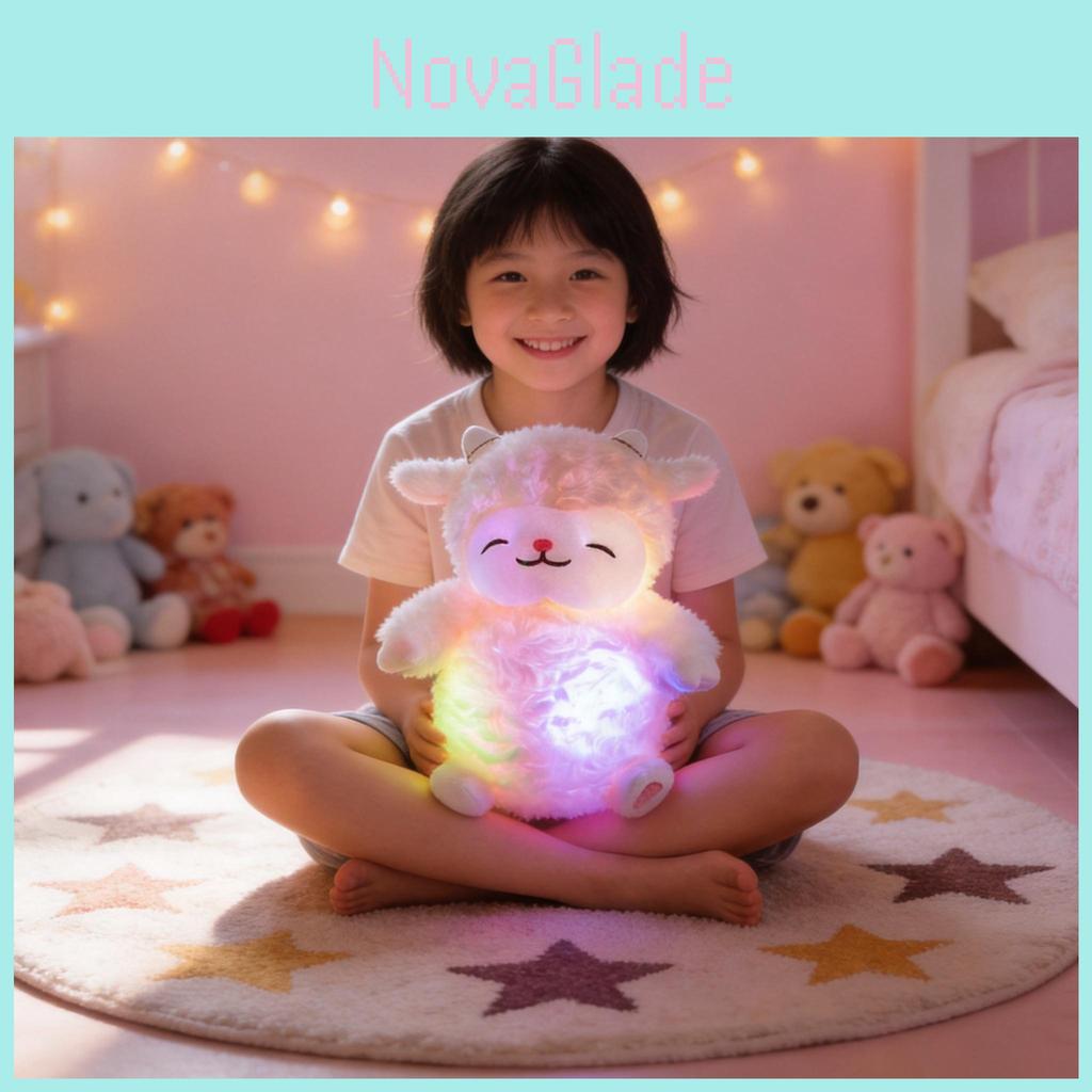 Colorful Led Luminous Sheep Plush Toy With Soft Pp Cotton For Children And Gift Giving