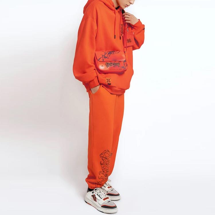 Толстовка унисекс из флиса с капюшоном Li Ning Badfive Foam, цвет оранжевый AWDRF95-6
