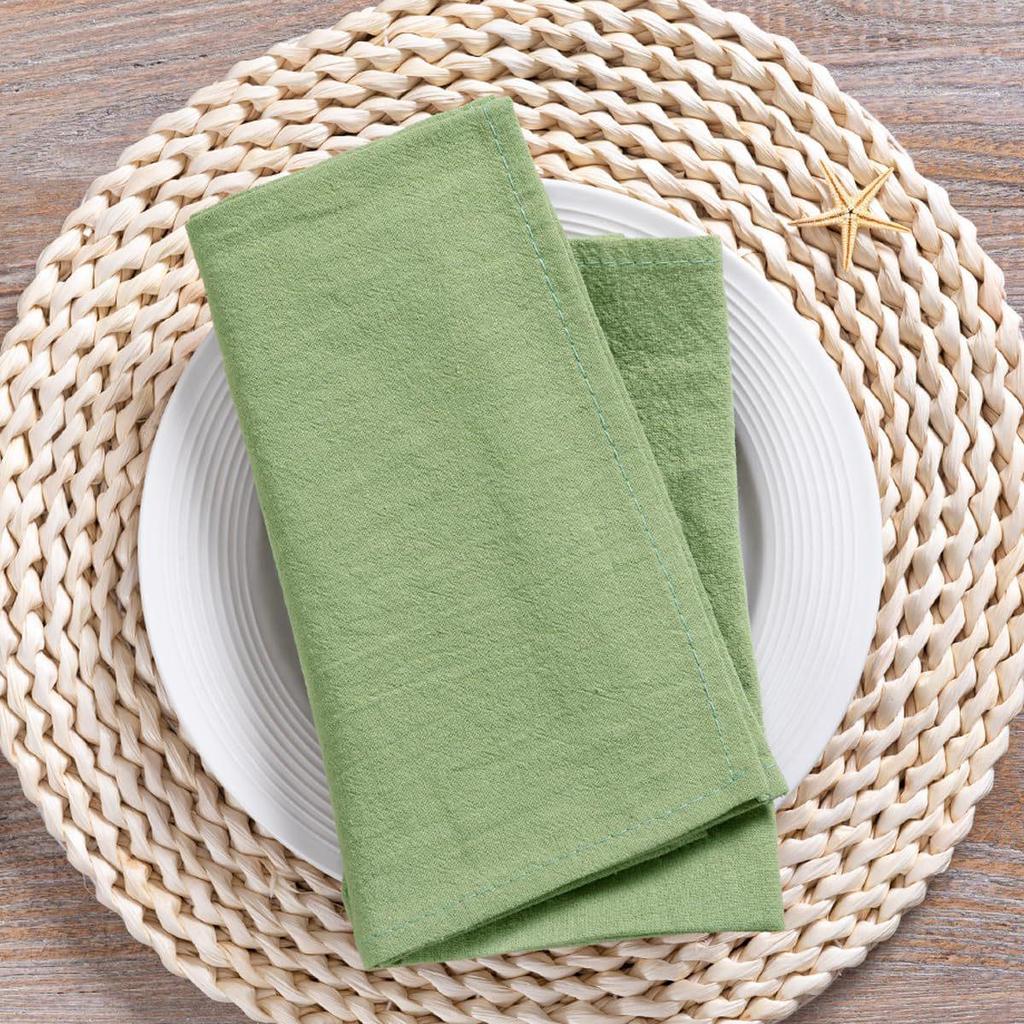 100% Cotton Linen Folded Flower Napkin for Kitchen, Hotel, and Western Restaurant Décor