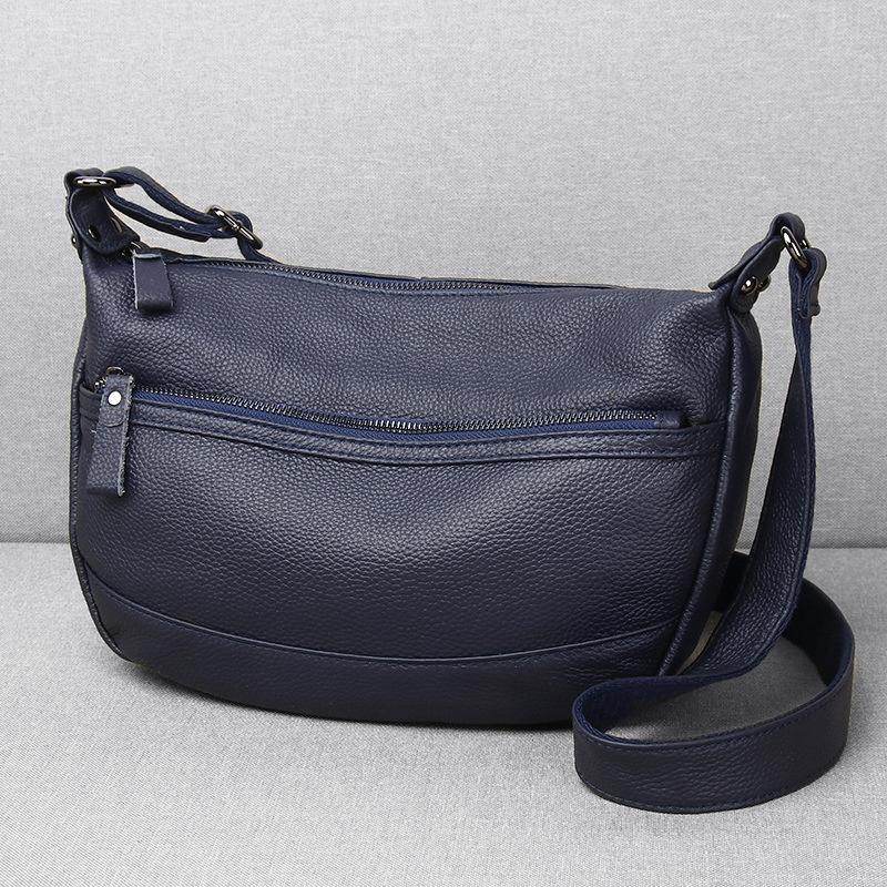 Feiya кожаная женская сумка первый слой коровьей кожи повседневная мягкая кожаная сумка для мам среднего возраста сумка через плечо сумка в форме полумесяца
