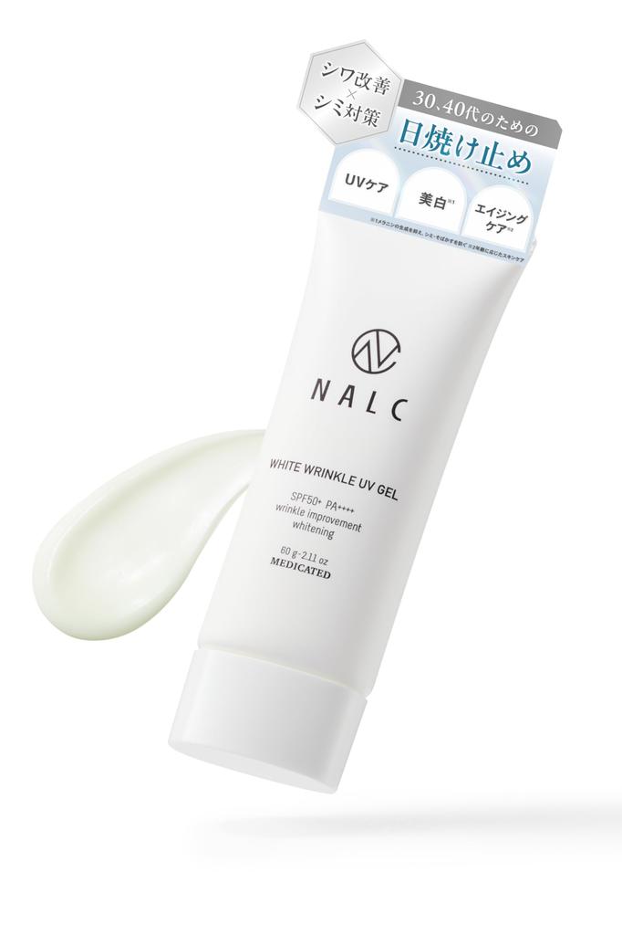 NALC Niacinamide Sunscreen Gel for Whitening, Wrinkle Reduction, and Anti-Blemish Treatments, Sensitive Skin, SPF50+ PA++++, Quasi-drug, 60g