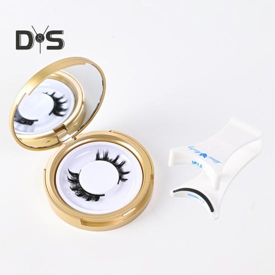 1 Set Magnetic False Eyelashes with Lash Applicator Clip Reusable Natural Wispy Double Sided Magnetic Fake Lashes with Clamp Women Eye Makeup Tools