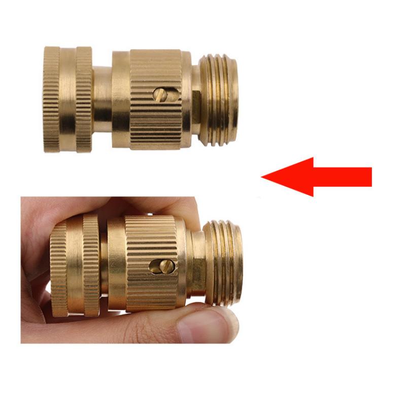 1Sets Garden Hose Quick Connect Water Hose Fitting 3/4 Inches Brass Female And Male Connector
