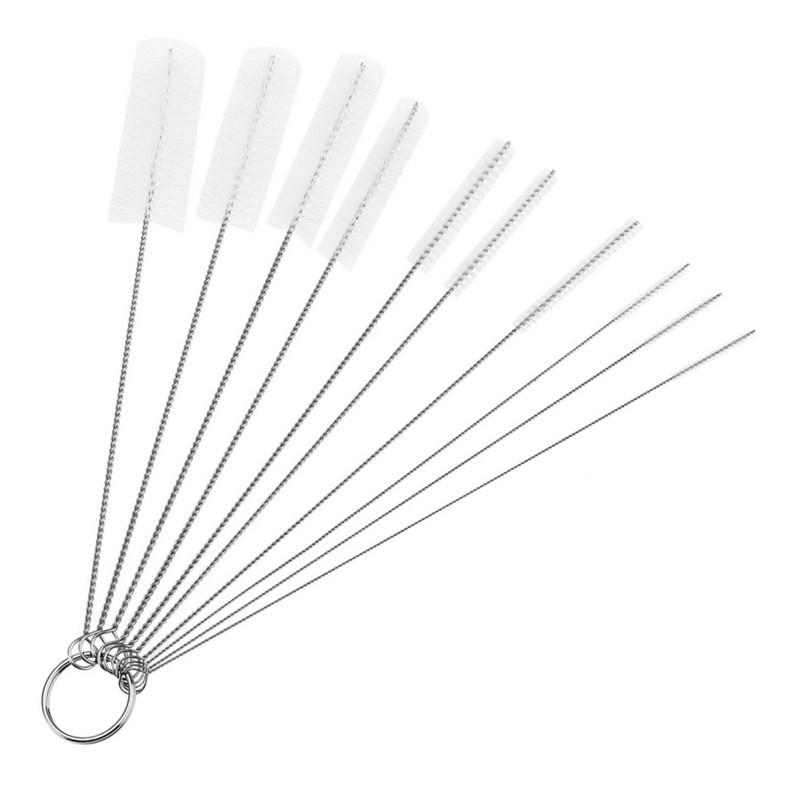 Щетка для чистки из нержавеющей стали, 10 шт./компл., щетка для очистки трубок от сорняков, стекло, кальян, курение Cachimba Pipas Fumar, щетка для бутылочки для кормления