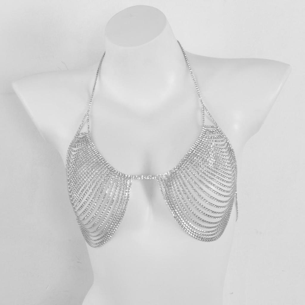 Cross-Border Rhinestone Bra & Body Chain Necklace Set for Party or Nightclub