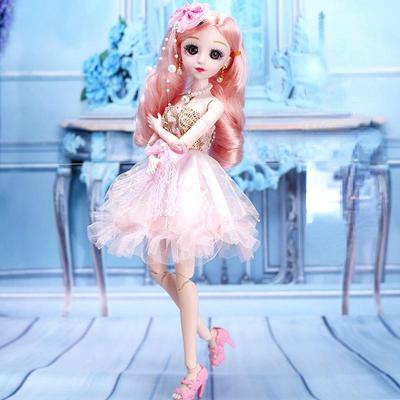 Мини-подвижная 20-шарнирная кукла, 36 см, игрушка для девочек, 3D большие глаза, BJD принцесса, полная одежда, коллекция платьев, детская кукла в подарок