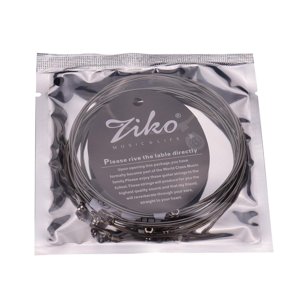 ZIKO Normal Light Guitar Strings for Electric Guitars Hexagonal Core Namo Coating Nickel
