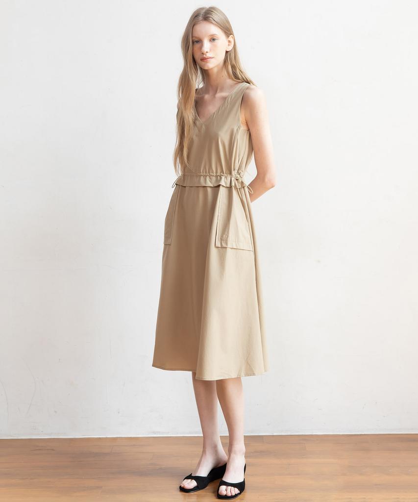 J Mark New York Sleeveless V-Neck String Dress_2Color