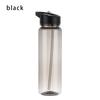 750ml Sport with Straw Leakproof Drinking Cup Food Degree Plastic Water Bottles Clear