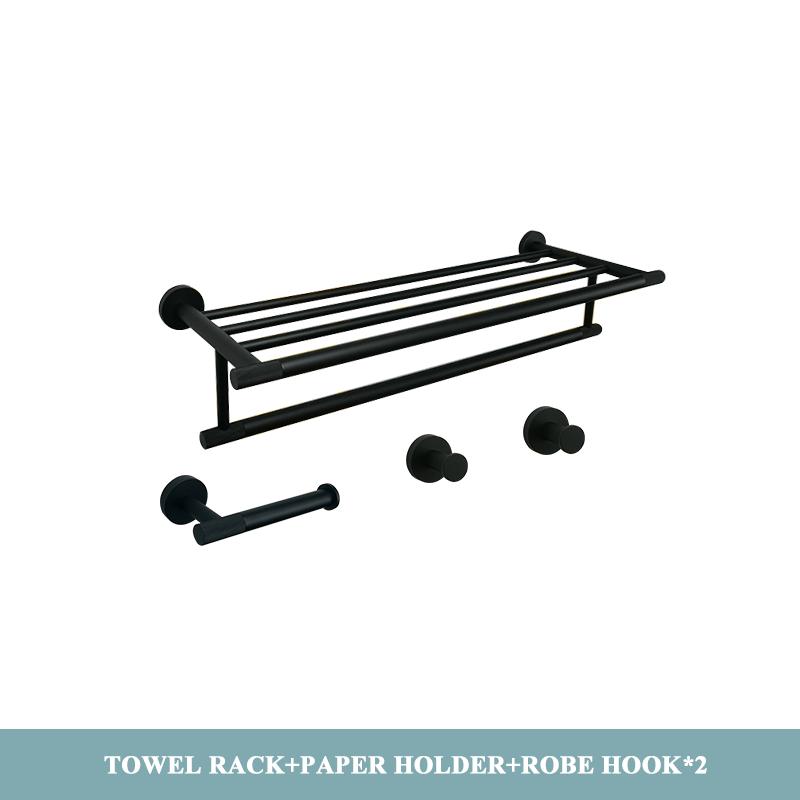 Matte Black Bathroom Stainless Steel Knurled Towel Rack Paper Holder Towel Bar Soap Dispenser Toilet Brush Hardware Accessories