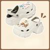 Women Mules Platform Beach Slippers Cave Hole Sandals DIY Cute Cartoon Clogs Female Garden Shoes for Students Girls