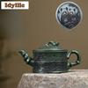 820 мл Элегантные фиолетовые глиняные чайники Исин Ручная работа Бамбуковый сегмент Горшок Панда Сырая руда Зеленая глина Чайник для заваривания чая Zisha Чайный набор
