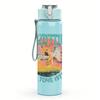 1PC Led zeppelin circular colorful band print 750ml colorful plastic sports water bottle leakproof pop up lid with straw for outdoor work home use