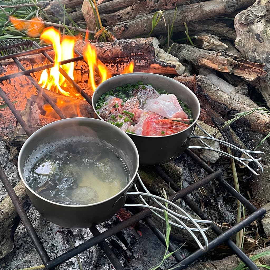 Титановая плита, набор из 3 предметов, кухонная утварь для кемпинга, скалолазания, предотвращения стихийных бедствий [Belmont] BM-005