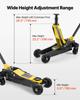 VEVOR Floor Jack, 3 Ton Capacity, Aluminum & Steel Racing Floor Jack with Dual Pistons Quick Lift Pump & Extension Post