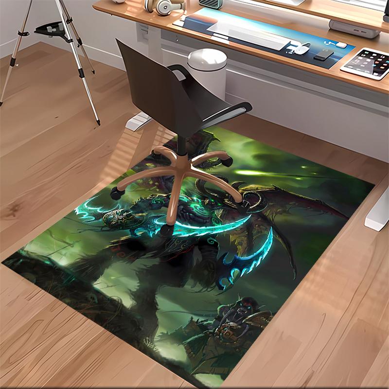 1pc World of Warcraft characters1 Print Area Rug - Soft, Washable Non-Slip Indoor Mat for Office Chairs, Living Room, Home Office Decorative Rug