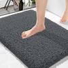 Premium Anti-Slip Microfibre Bathmat - 60cm X 40cm, Steel Grey, Pack of 2, Microfiber