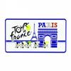 [A1953] - Metal Magnet 'Tour De France' Blue White Red - 10x6 Cm