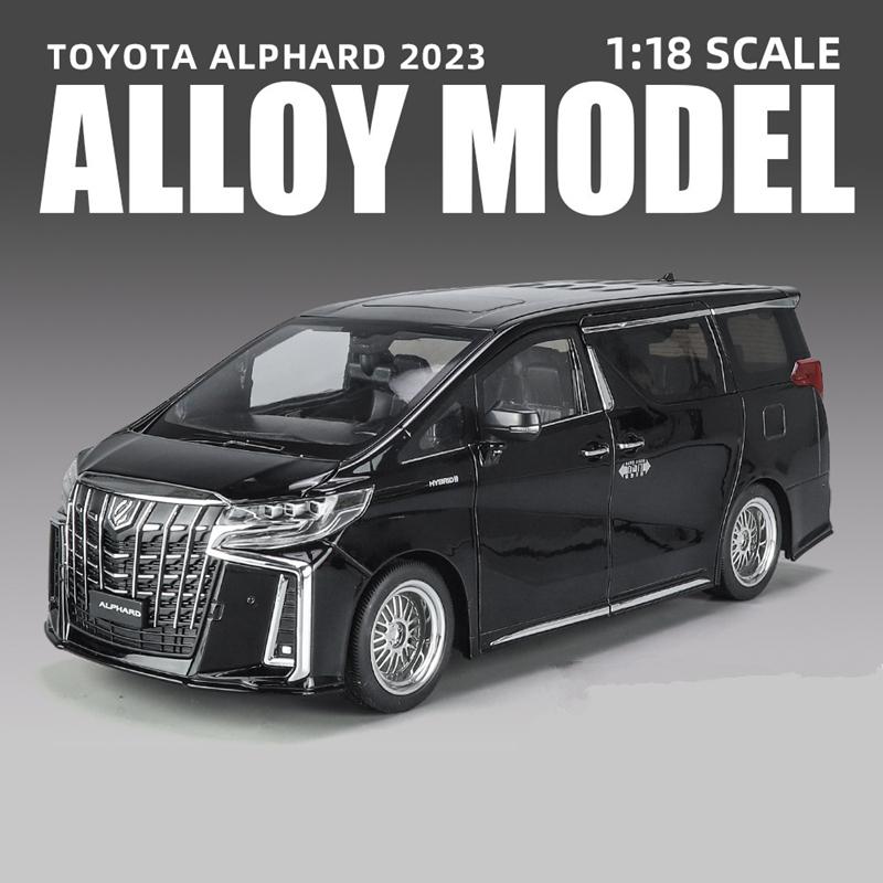 Новая 1/18 Toyota Alphard MPV Модель автомобиля из сплава Литая металлическая игрушка Коммерческие автомобили Модель автомобиля Звук и свет Симуляция Подарок для детей