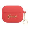 Guess Guaplschsr Airpods Pro Cover Red/Red Silicone Charm Heart Collection