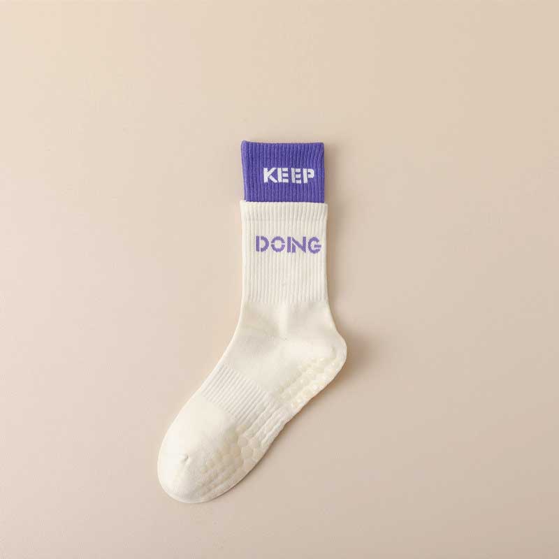 Женские носки для йоги, нескользящие носки для бега, женские компрессионные носки для спортзала, спортивные хлопковые милые забавные носки с напуском, новинка