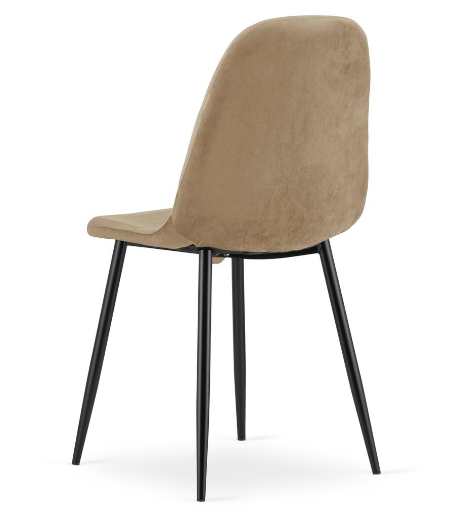 PADVA chair - velvet brown / black legs x 2
