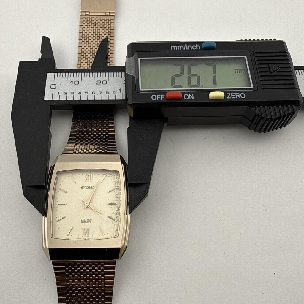 Б/У Мужские часы CITIZEN Exceed UHAG 4-795733 Кварцевые Рабочие Батарея заменена [T41]