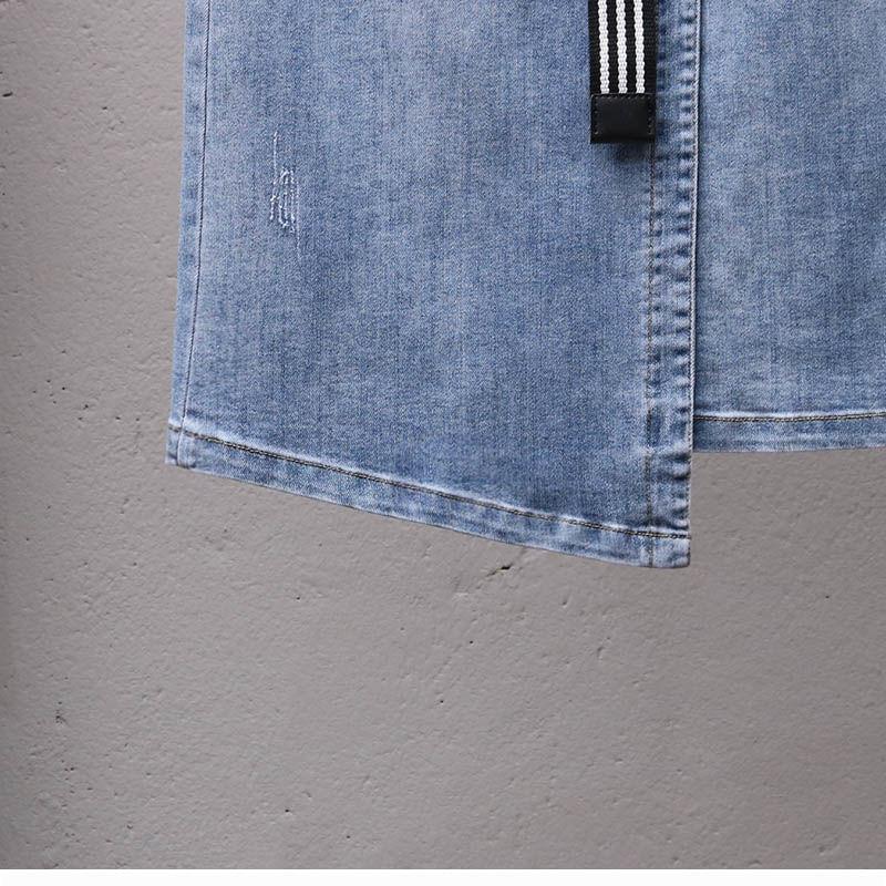 Весенне-летняя джинсовая юбка женская эластичная с высокой талией А-силуэта с облеганием ягодиц повседневная