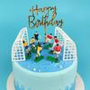 Football Cake Topper Accessory Toy Figures Player DIY Decorations for Theme Boys Kids