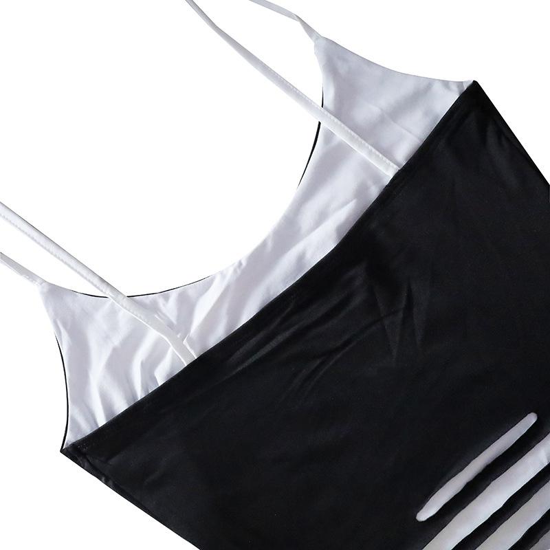 Women's Fashion Sexy Spice Summer Halter Temperament Colorful Printed Lace-up Wrap Hip Dress