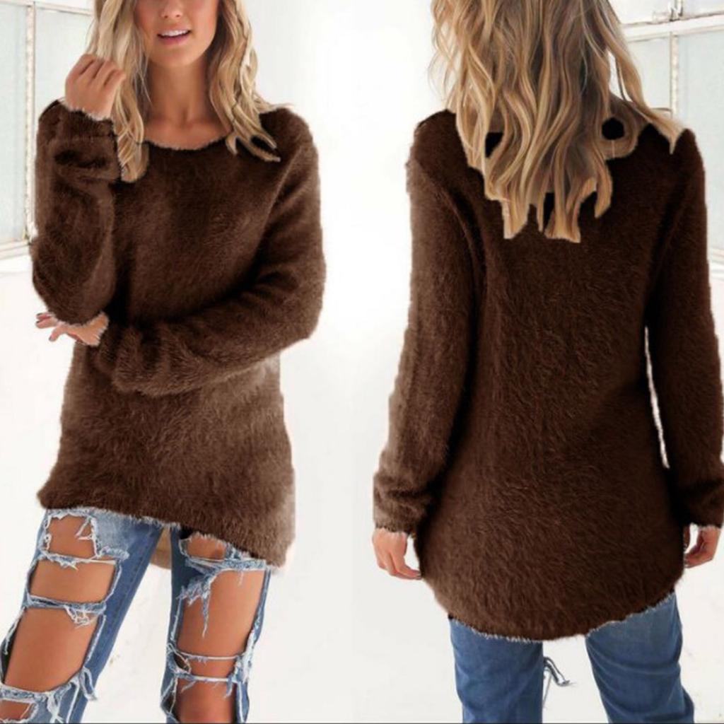 Женские теплые зимние однотонные пуловеры на молнии на четверть, свитер, плюшевый топ