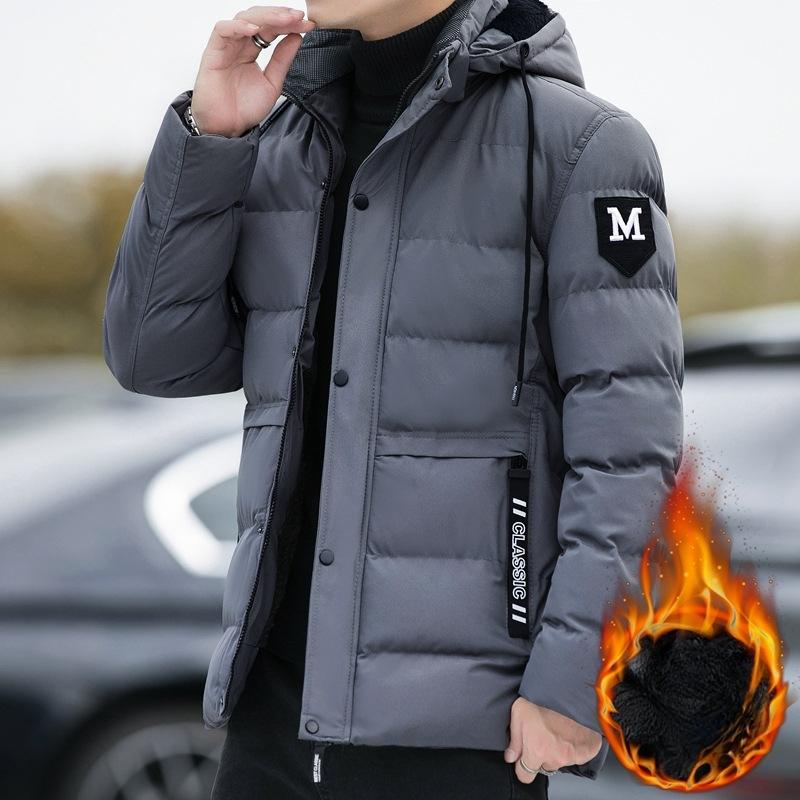 Padded Clothes Men's Winter Down Cotton Clothes Loose Thickened Bread Clothes Medium and Long Jackets