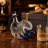 Стеклянный графин для виски в форме осьминога с ручкой-щупальцем Уникальный морской дизайн Ручная работа Бутылка для напитков для демонстрации и хранения крепкого алкоголя
