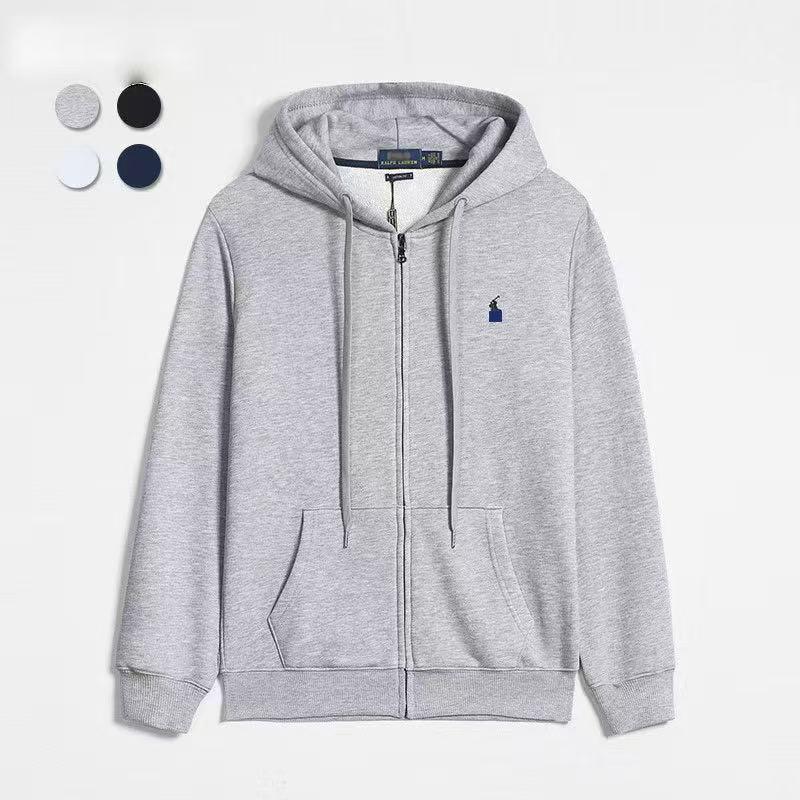 Мужской комплект: Худи на молнии и штаны с вышивкой маленькой лошади RL, весенне-осенний повседневный стиль, 2025