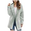 Women's Fashion Fall Winter Thick Plush Long Sleeve Pocket Jacket Top