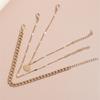 New simple disc anklet set, geometric anklet multi-layer stacked chain anklet 3-piece set