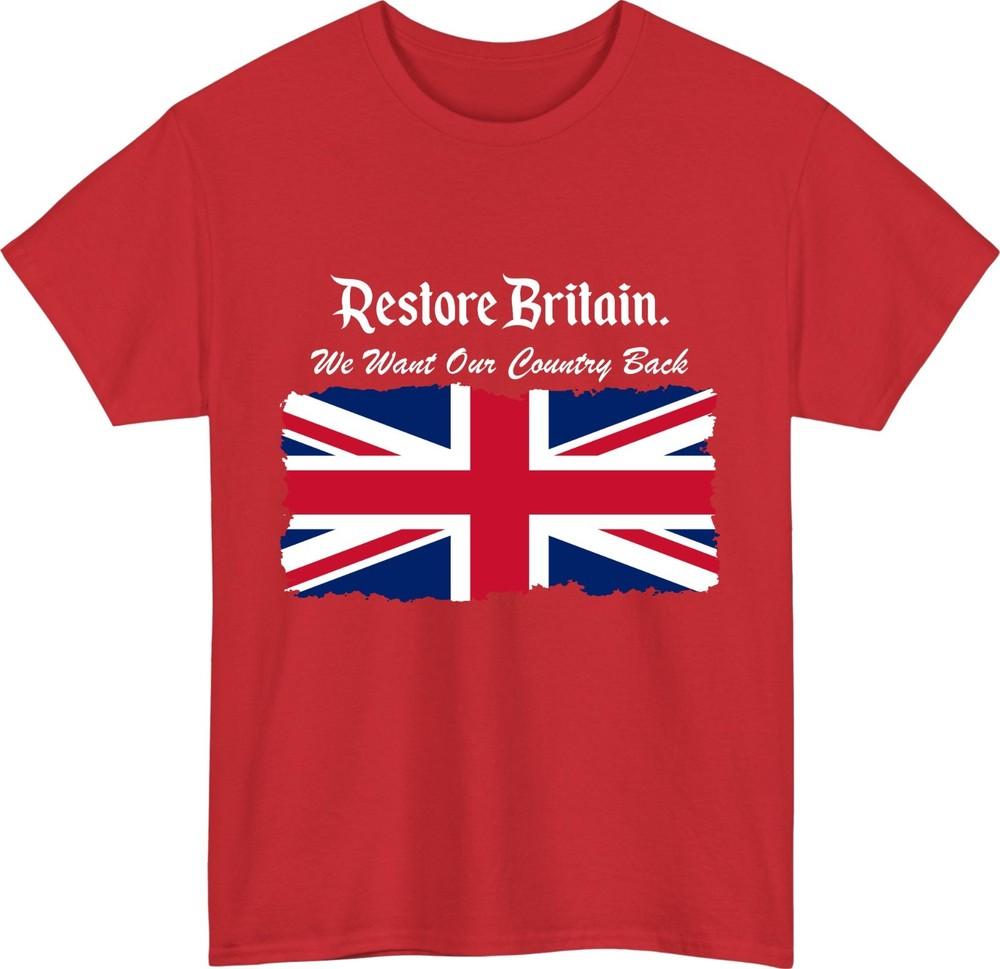 Restore britain union jack tshirt we want our country back patriotic gift top