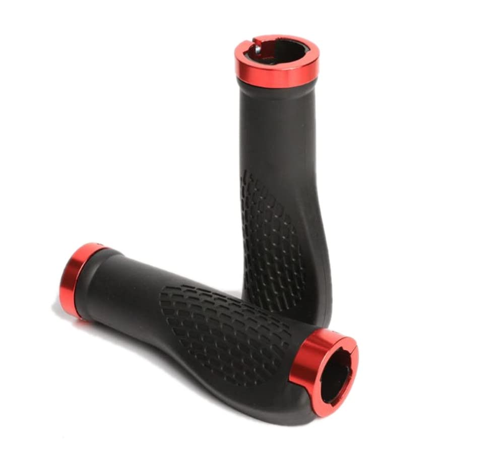 Эргономичные ручки руля Beatus для горных велосипедов, левая и правая, резиновые, тип A, комплект, ручки, (красный)