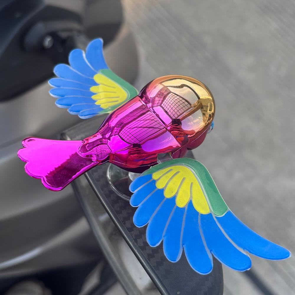 1 Pc Flying Bird Car Rearview Mirror Decorative  Accessories Wind-powered Wing Flapping Roof Dashboard Motorcycle Decorations