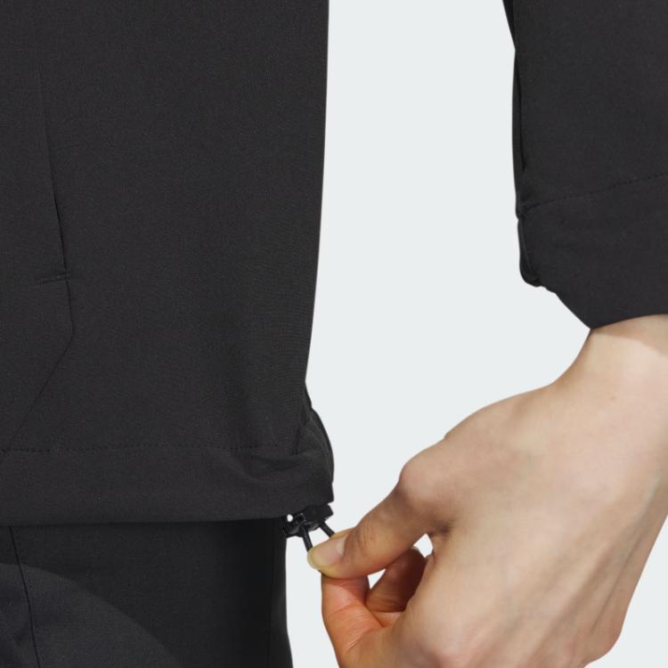 adidas Женская ветрозащитная куртка Terrex с капюшоном из мягкой ткани с начесом для активного отдыха Черная IL9013