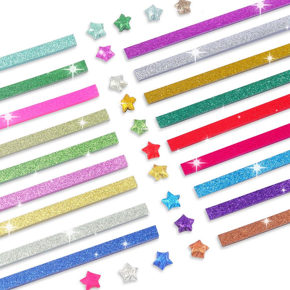 Многоцветная звезда оригами бумага сплошной цвет градиент цвета звезда бумага украшения бумажные полоски DIY ручное искусство ремесла